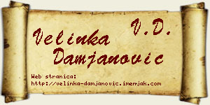 Velinka Damjanović vizit kartica